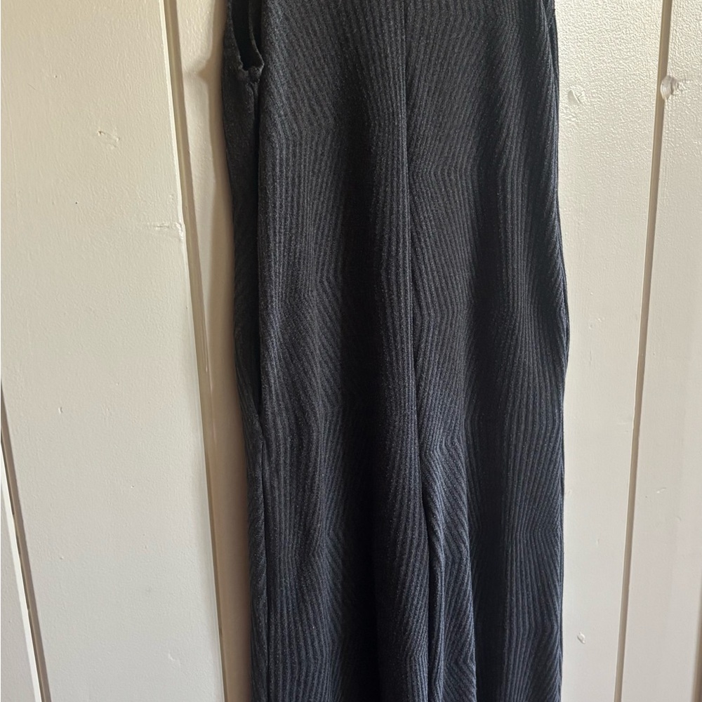 Three Bird Nest Dark Gray Ribbed Jumpsuit